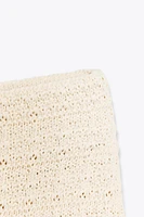 TEXTURED KNIT MINI SKIRT