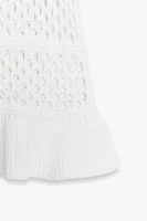 RUFFLED KNIT TOP