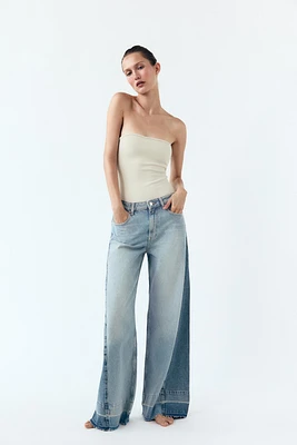 JEAN Z1975 WIDE LEG TAILLE NORMALE CONTRASTE