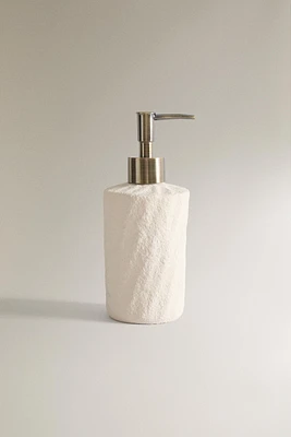 TEXTURED CERAMIC BATHROOM DISPENSER