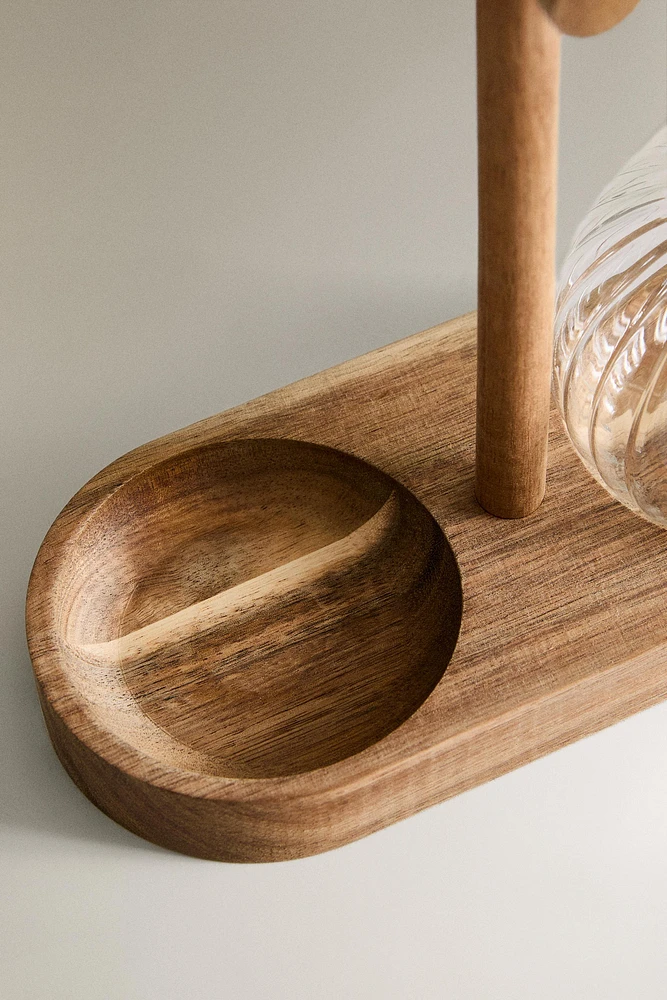 ENSEMBLE HUILIER BOROSILICATE BOIS