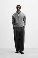 QUARTER ZIP SWEATER