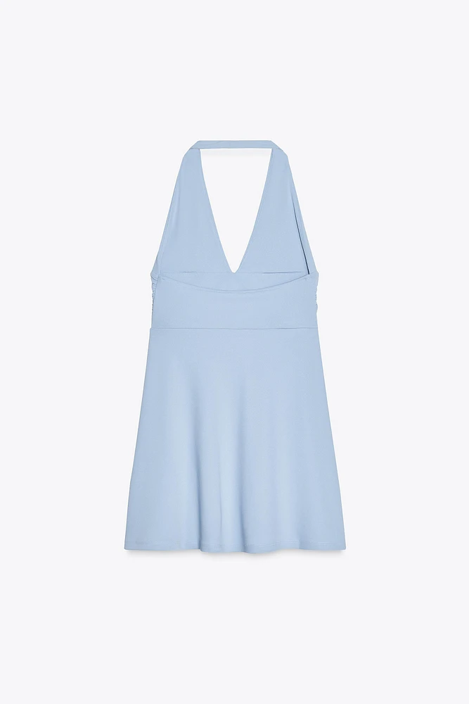 SHORT HALTER DRESS