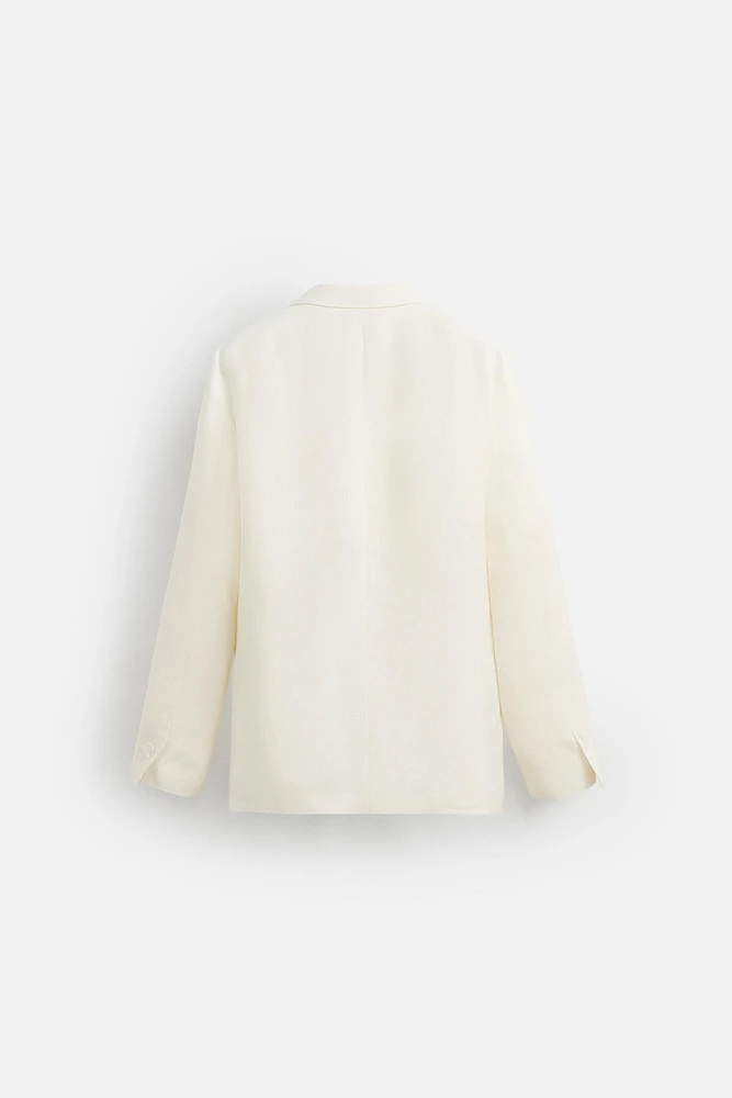 BLAZER CROISÉE 100 % LIN