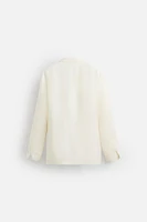 BLAZER CROISÉE 100 % LIN