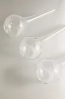 SET OF BOROSILICATE GLASS SELF-WATERING GLOBES (SET OF 3)