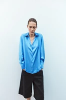 SATIN EFFECT BASIC SHIRT
