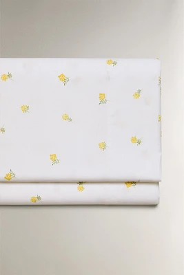 DRAP DE DESSUS COTON IMPRIMÉ MIMOSA