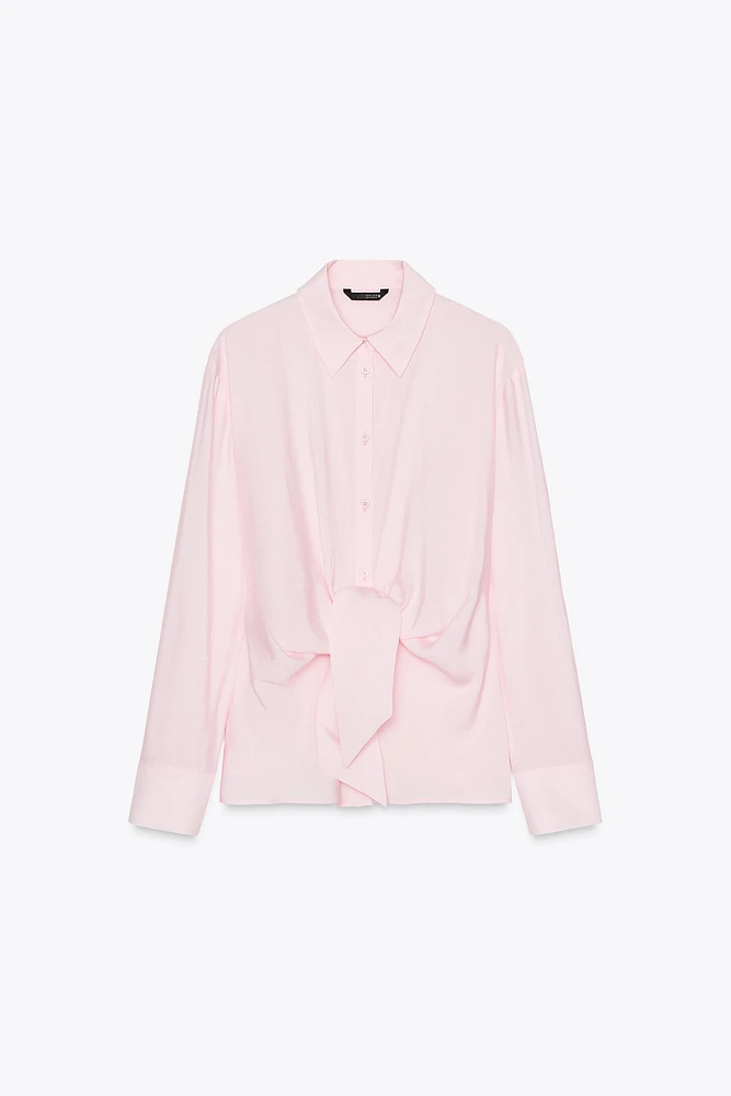 FLOWY KNOTTED SHIRT
