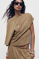 T-SHIRT ASYMÉTRIQUE DÉLAVÉ