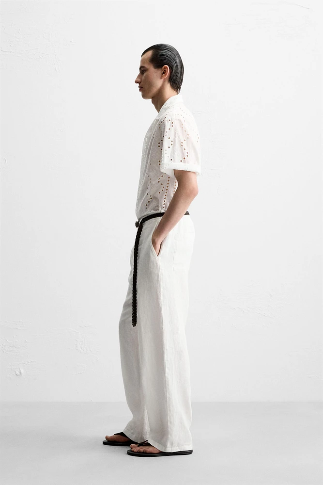 PANTALON RELAXED FIT 100 % LIN