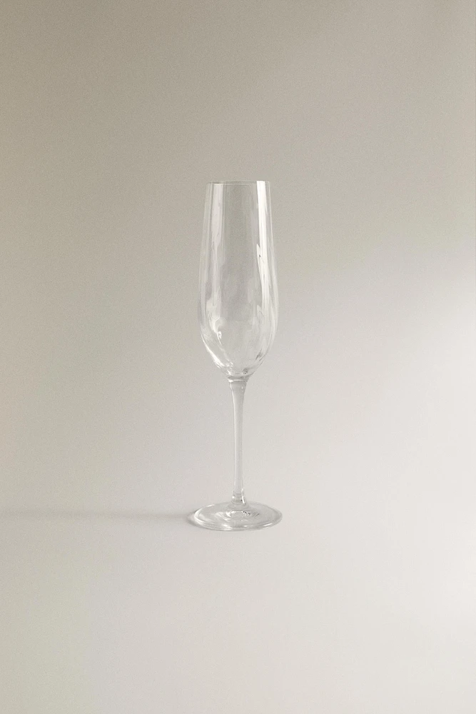 VERRE FLÛTE CRISTALLIN RELIEF