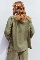 PERFORATED EMBROIDERY BLAZER