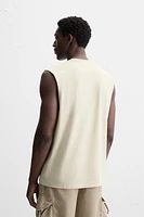 T-SHIRT DÉBARDEUR EN COTON