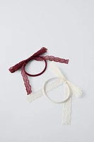 TWO-PACK OF BOW HAIR TIES