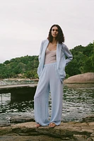 PANTALON LARGE EFFET PLISSÉ