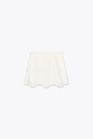 JUPE-CULOTTE BRODERIES PERFORÉES