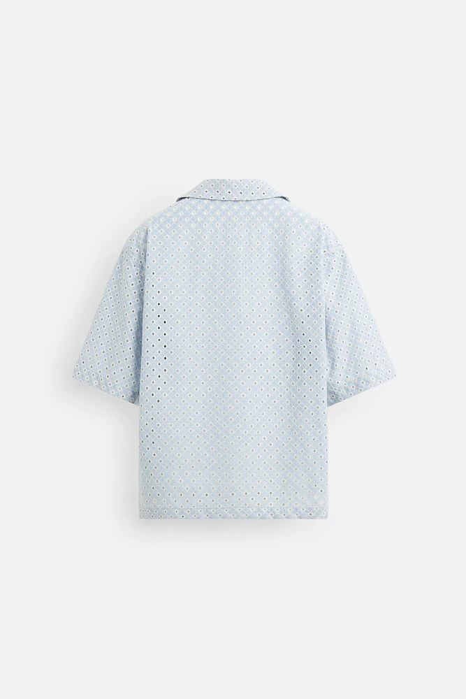 CHEMISE BRODÉE AJOURÉE