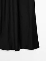 Robe longue nuisette satinée