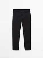 Pantalon slim en coton mélang