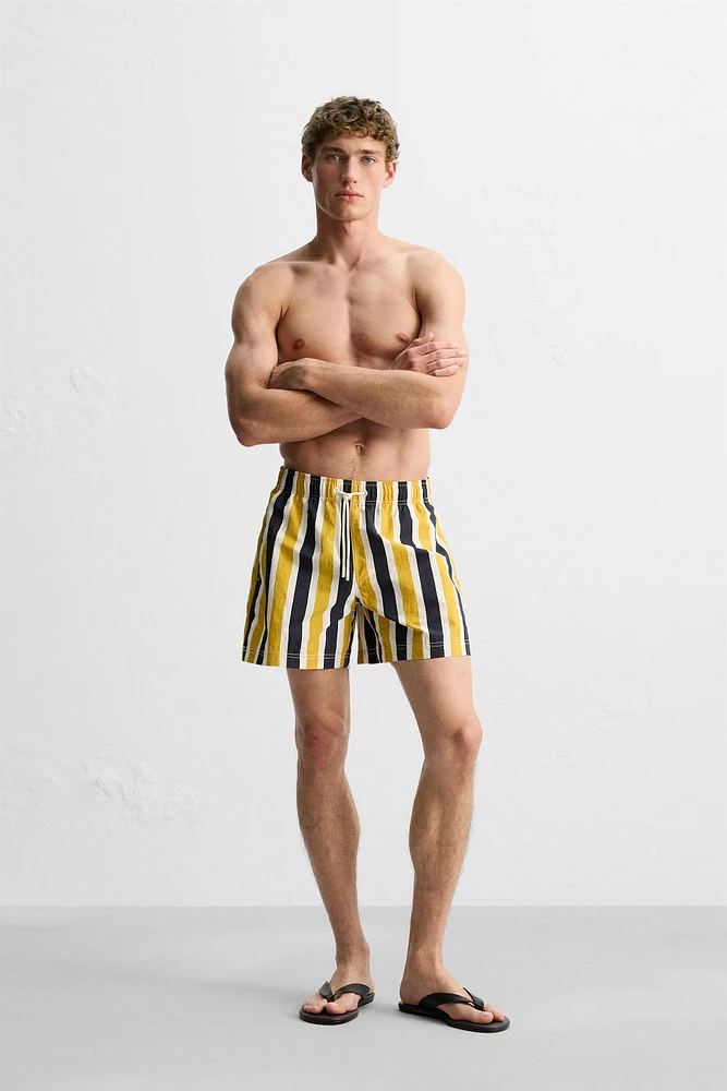 STRIPED MID-LENGTH SWIMSUIT