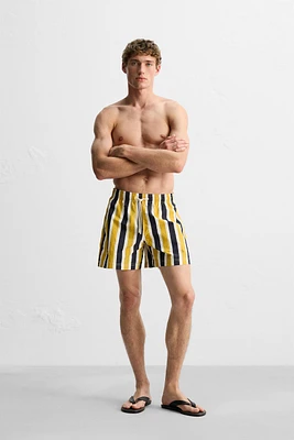 STRIPED MID-LENGTH SWIMSUIT