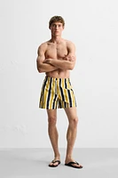 STRIPED MID-LENGTH SWIMSUIT