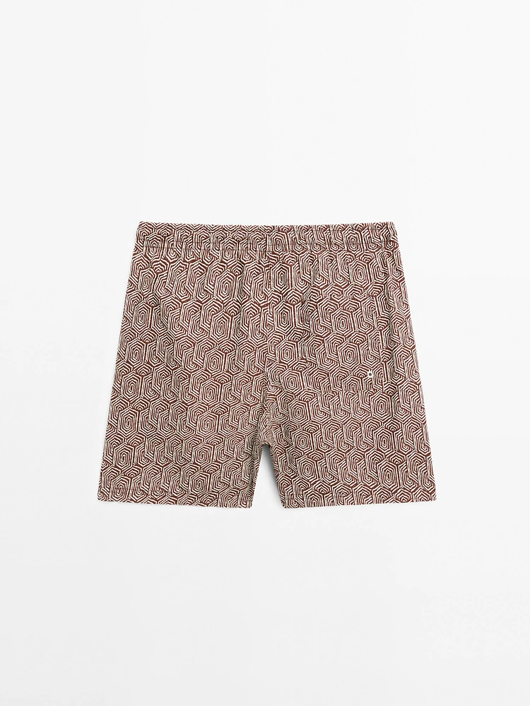 Short de bain imprimé regular fit