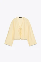 CRINKLED EFFECT KIMONO