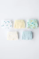 3-6 ANS/ LOT DE CINQ BOXERS REQUINS