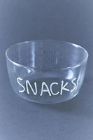 BOROSILICATE GLASS BOWL WITH SLOGAN