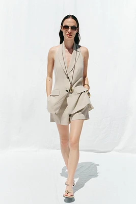 GILET HALTER AVEC LIN