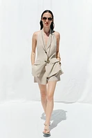 HALTER LINEN VEST