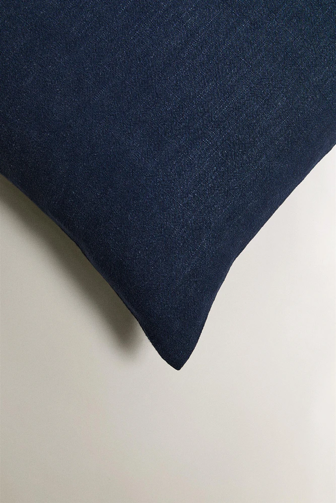 PLAIN LINEN THROW PILLOW COVER