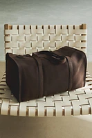 FADED LEATHER TRAVEL BAG