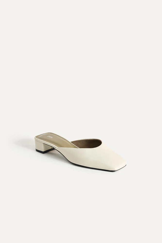 LEATHER HEELED MULES 50TH ANNIVERSARY