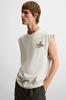 T-SHIRT DÉBARDEUR À IMPRIMÉ