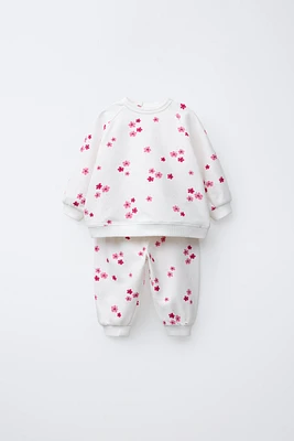 PRINTED SWEATSHIRT AND PANTS SET