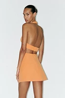 HALTER CUT OUT MINI DRESS