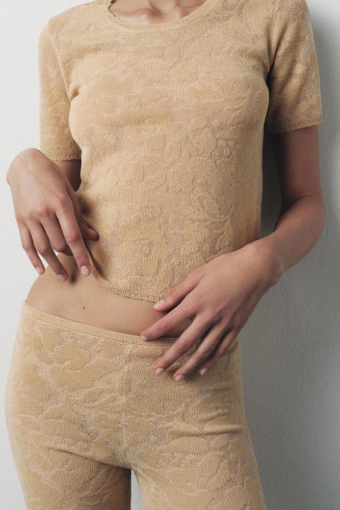 JACQUARD KNIT T-SHIRT