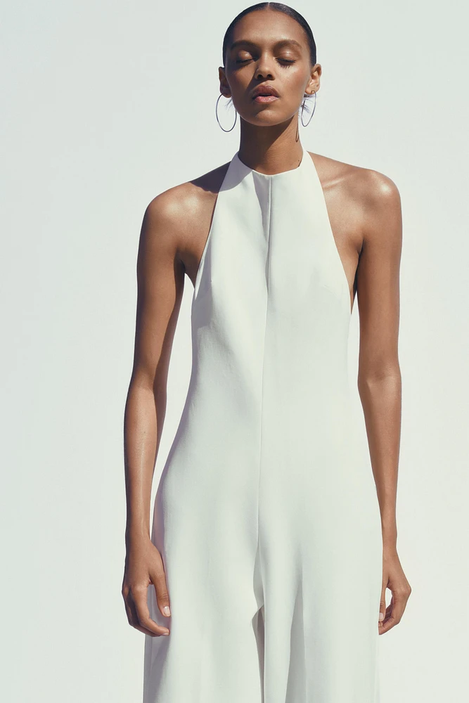 OPEN BACK LONG JUMPSUIT