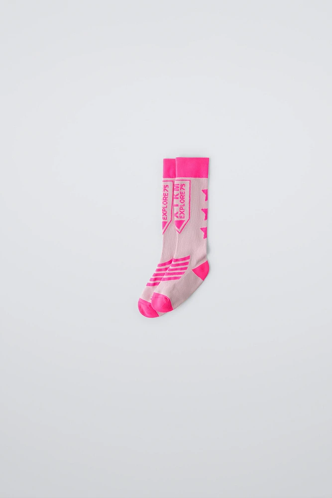 COTTON BLEND KNEE SOCKS SKI COLLECTION