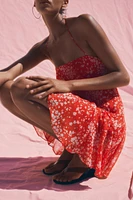 GODET PRINT DRESS