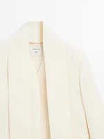Blazer court 100 % lin avec foulard - STUDIO