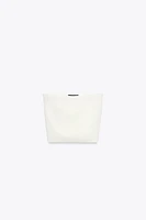 TOP BANDEAU EN MAILLE UNIE