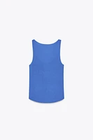 CONTRAST TRIM KNIT TOP