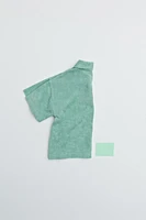 LABEL TERRY CLOTH POLO AND SHORTS SET