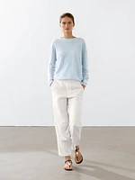 Pull col bateau 100 % lin