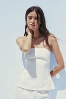TOP BANDEAU DENIM TRF