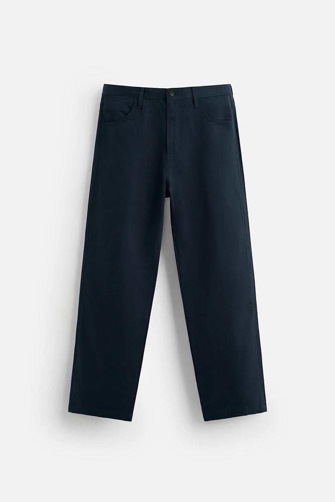 COTTON AND LYOCELL BLEND PANTS